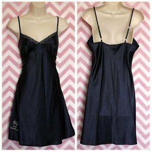 50 & Fabulous Navy Blue Slip Gown Size M